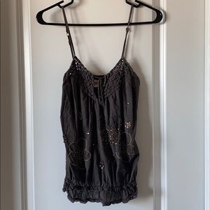 Hollister brown tank top